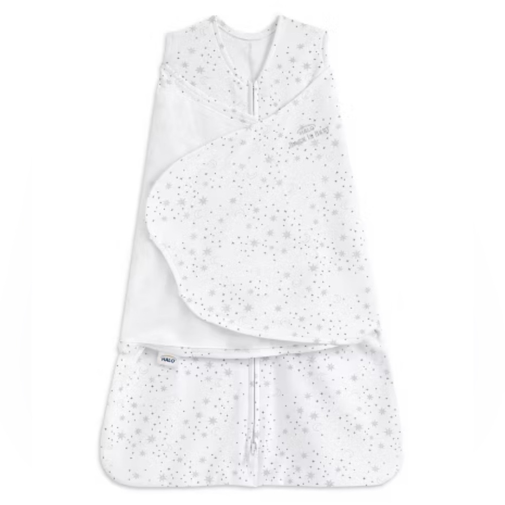 Halo White Star Print Swaddle Sleep Sack